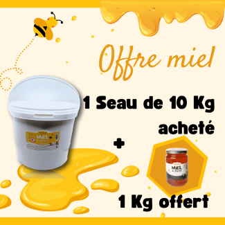 Offre seau de miel 10Kg + 1Kg offert